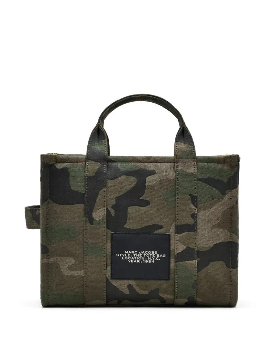 Thumbnail - Marc Jacobs Shopper & Totes - Khaki Cotton Camouflage Tote Bag With Adjustable S - Gr. unisize - in Grün - für Damen