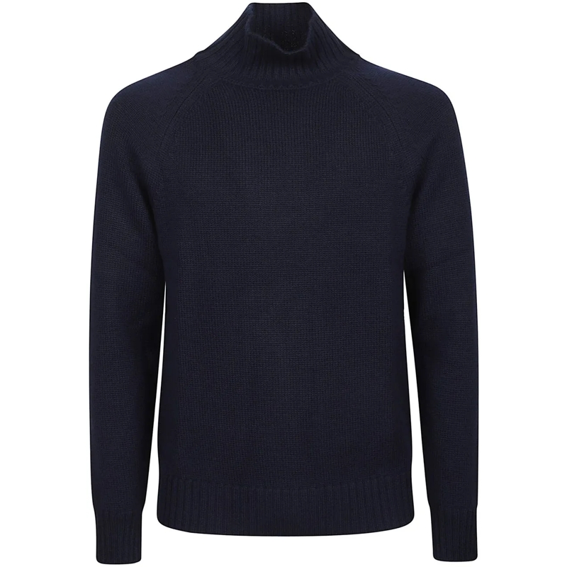 Eleventy  Turtle Neck Sweater Blue blau