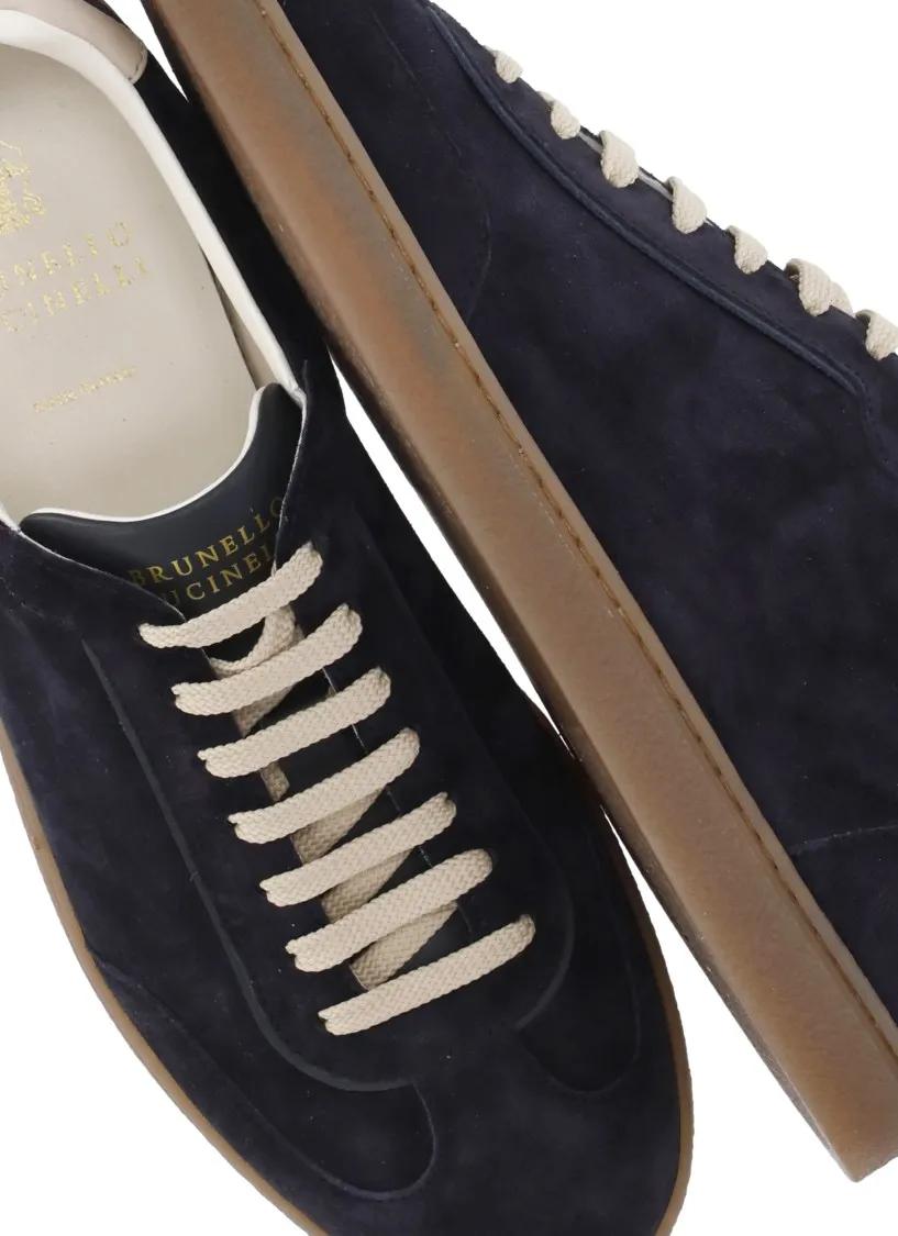 Thumbnail - Brunello Cucinelli Low-Top Sneaker - Suede Leather Sneakers - Gr. 45 (EU) - in Schwarz - für Damen