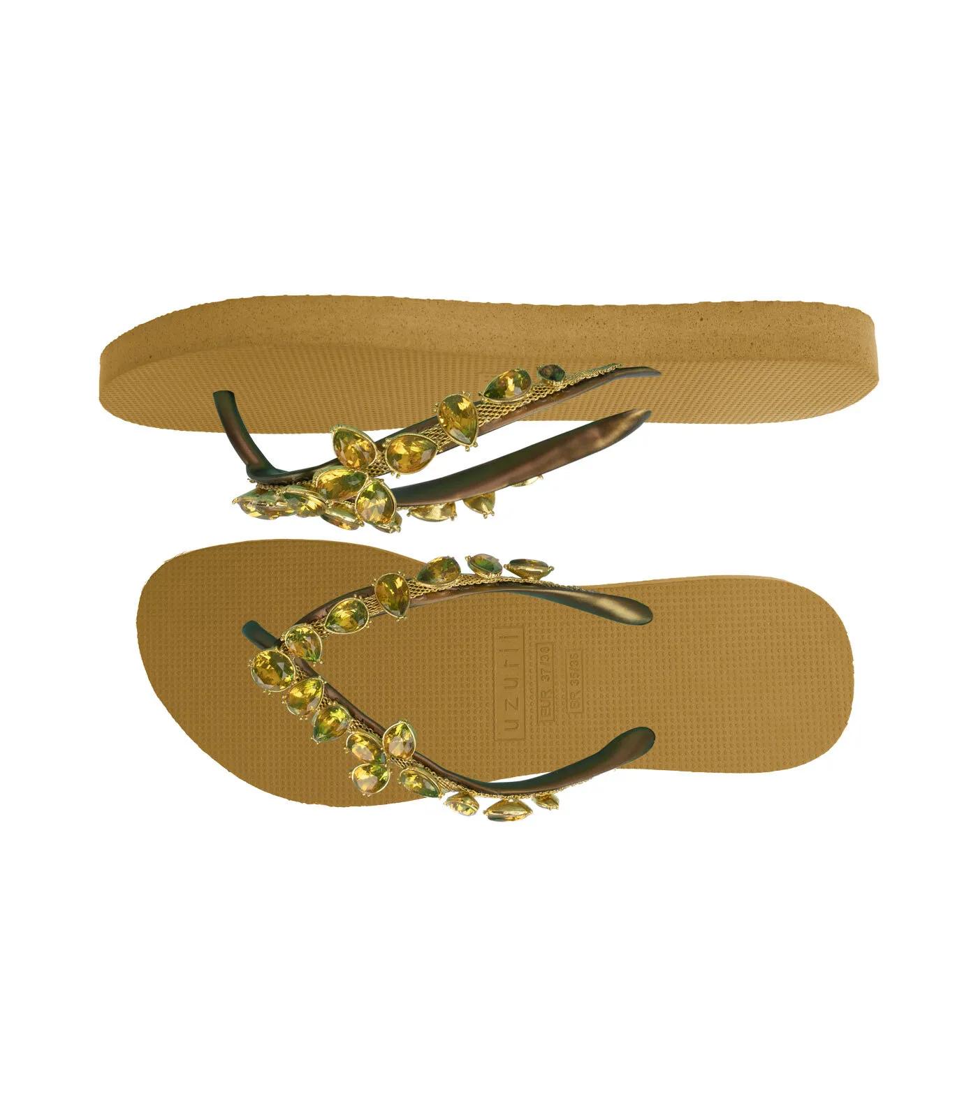 Thumbnail - UZURII Slipper & Pantoletten - platte hausschuhe Amalia - Gr. 41_42 - in Gelb - für Damen