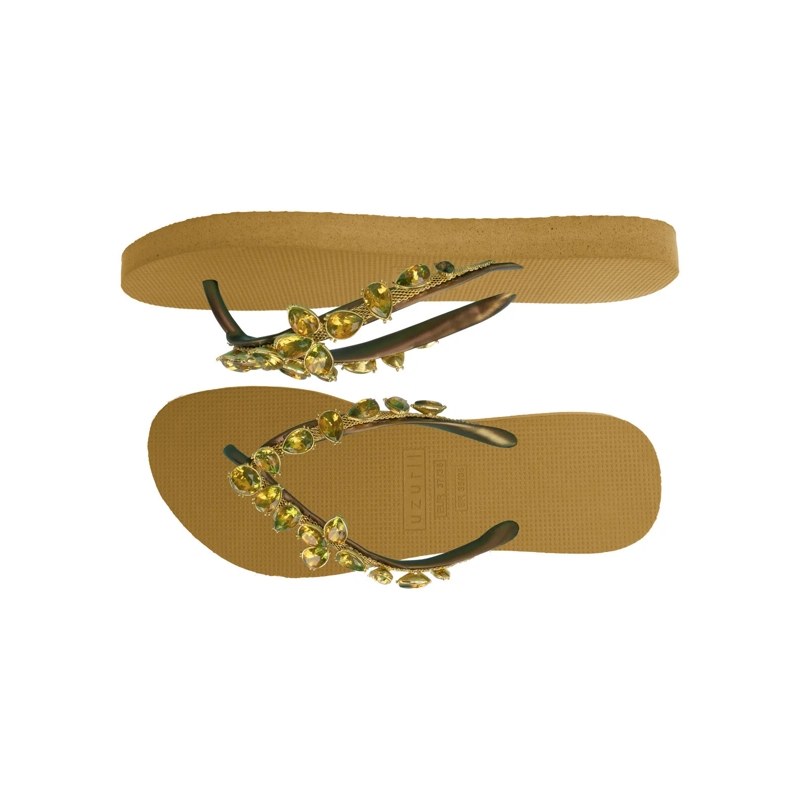 UZURII Flip Flops platte hausschuhe Amalia ocker(Image 5)