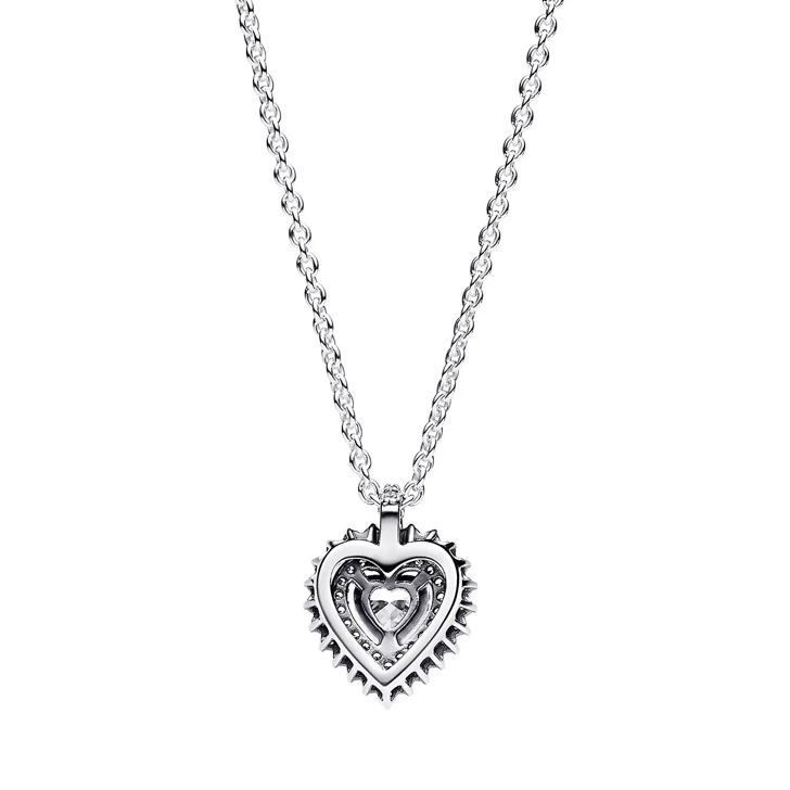 Silver heart necklace on sale pandora