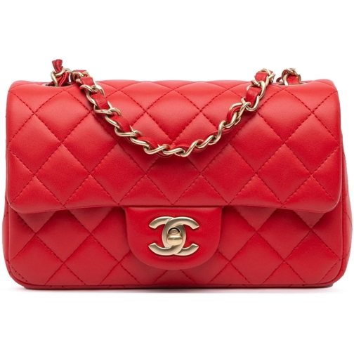 Chanel Sac à bandoulière 2012-2013 Mini Rectangular Classic Lambskin Single rot