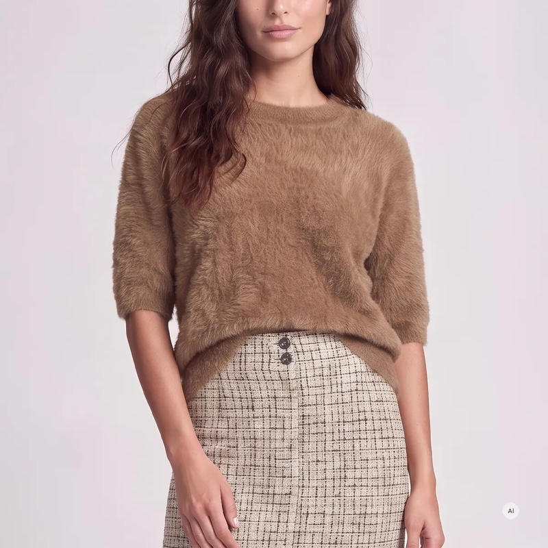 Marc Aurel  Pullover- Rundhals- überschnittene Schulter- f beige(Image 3)