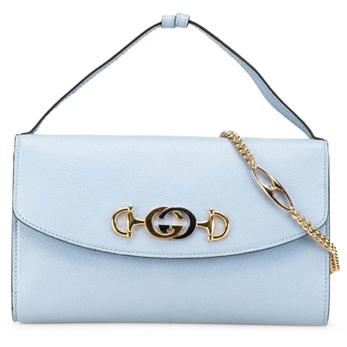 Gucci Fourre-tout 2000-2015 Small Leather Zumi Satchel blau