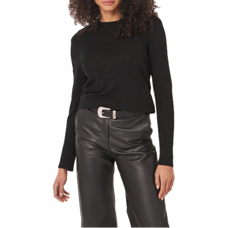 REPEAT CASHMERE Langärmeliges Oberteil Wool blend shirt schwarz