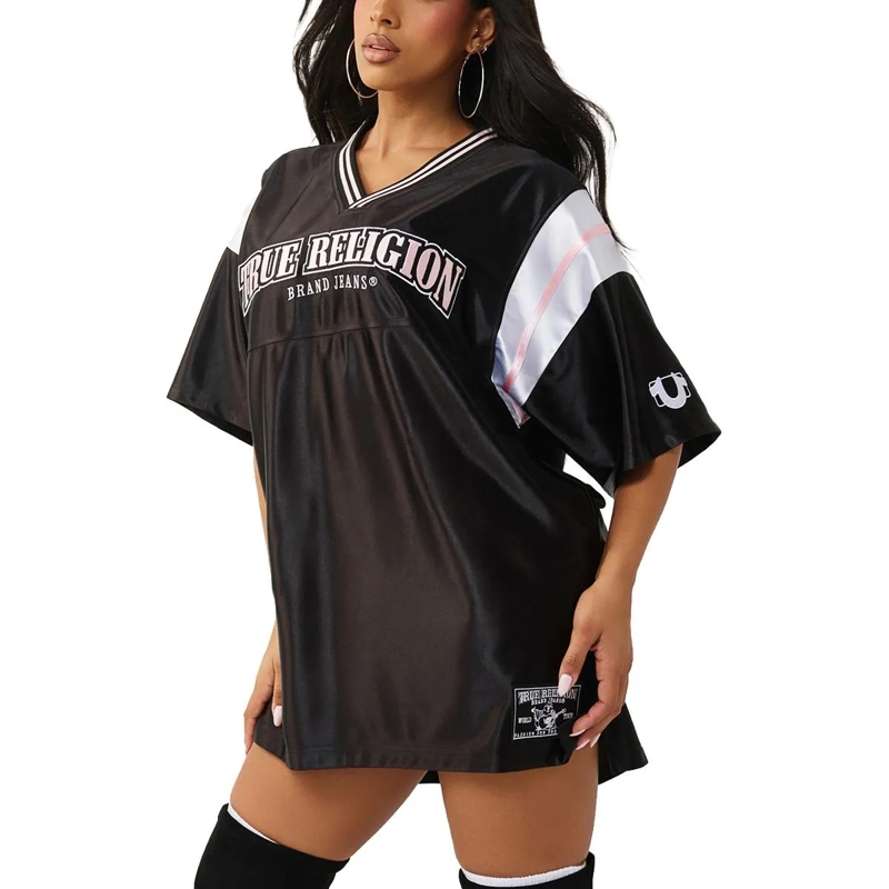 True Religion Maxikleid - Besticktes Longshirt- Wird als Kleid getragen- schwarz(Image 3)