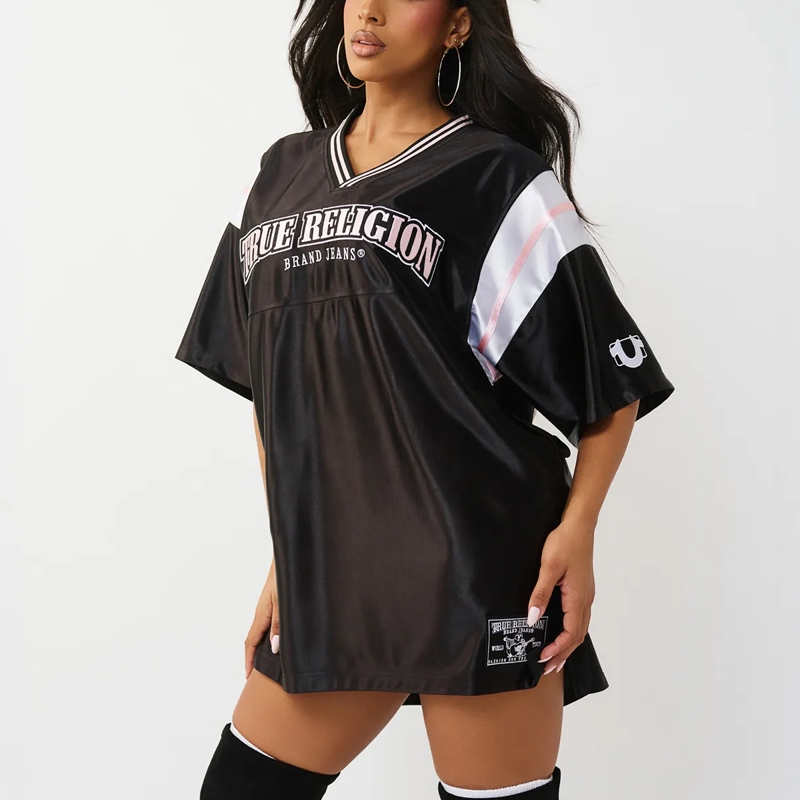 True Religion Maxikleid - Besticktes Longshirt- Wird als Kleid getragen- schwarz(Image 3)