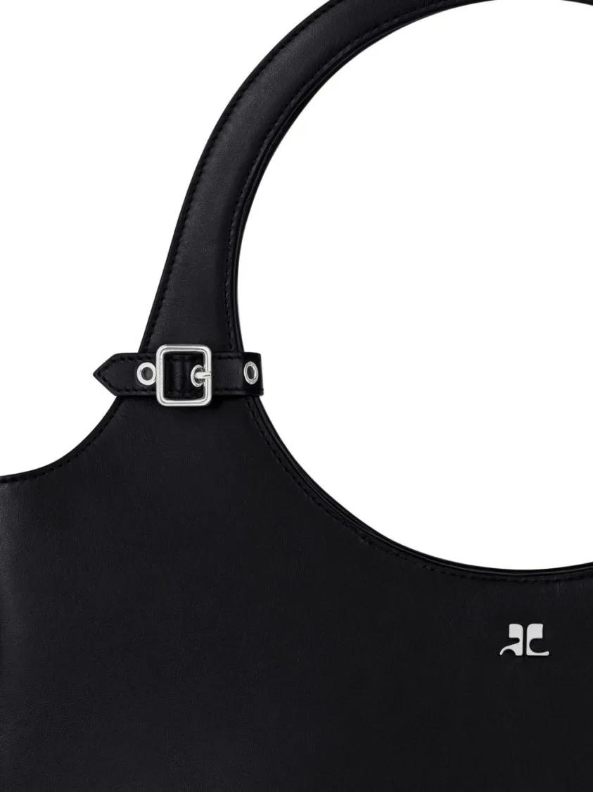 Courrèges Crossbody bags Black Bag With Magnetic Fastening And Dual Handles in zwart