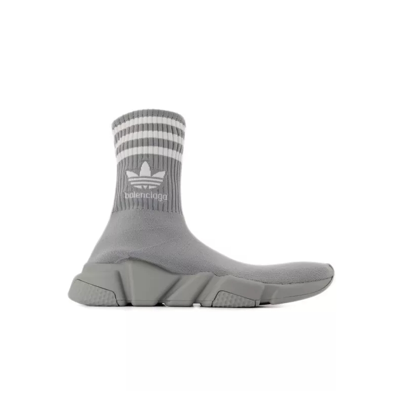 Balenciaga Slip-On Sneaker Speed Lt Adidas Sneakers  - Grey/Logo White Grey