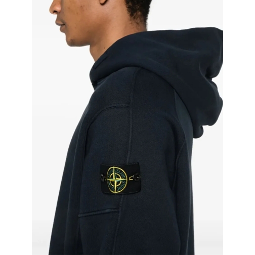 Stone Island Hoodie Compass-Motif Hooded Sweatshirt Black (Image 4)