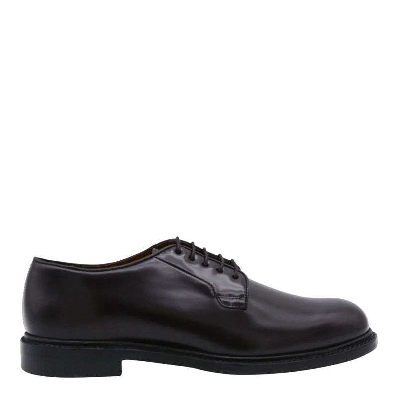 Sebago Veterschoenen Polished Leather Men's Flat Shoes Black