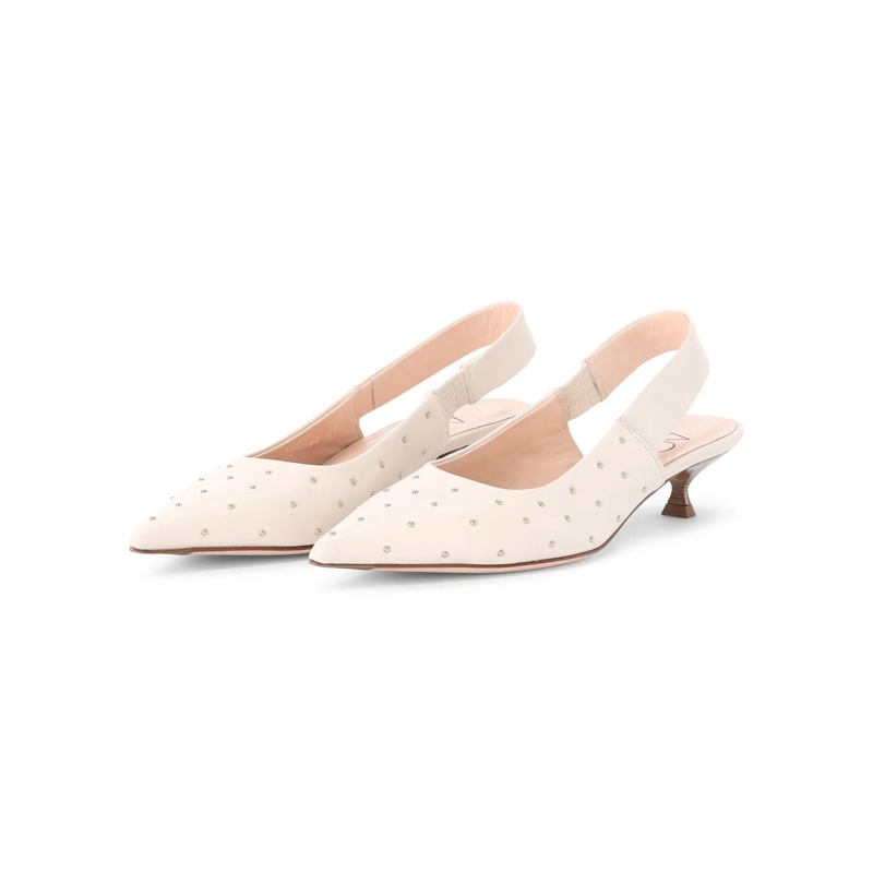 Agl Schnürschuhe Pumps Lenor aus Leder weiß