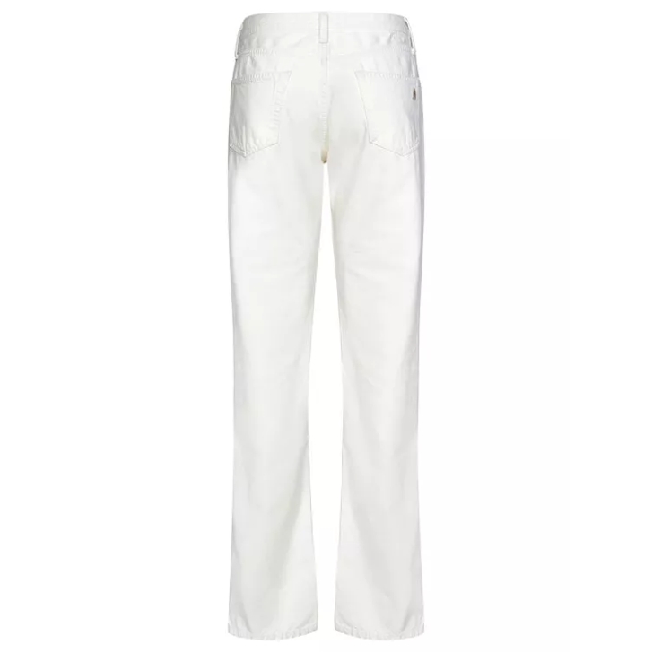 The Attico White Cotton Denim Boyfriend Jeans White Jeans