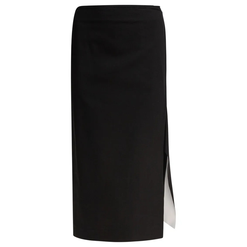 Max Mara Minirok Knee-Length Skirt With Subtle Side Slit Black