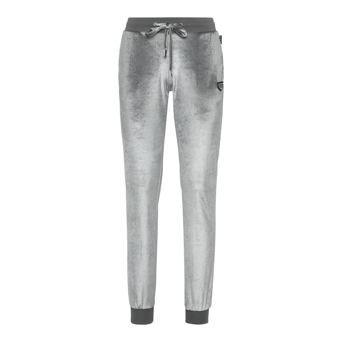Thumbnail - Philipp Plein - Jogginghose Skull Mit Schmucksteinen - Größe M - grau