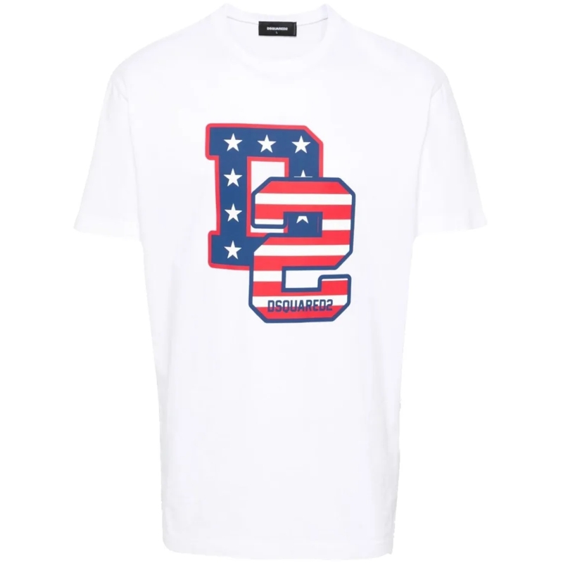 Dsquared2 T-shirt Cotton Jersey Crew Neck T-Shirt White