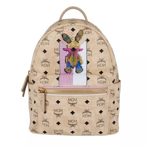 MCM Rabbit Backpack Small Beige Backpack