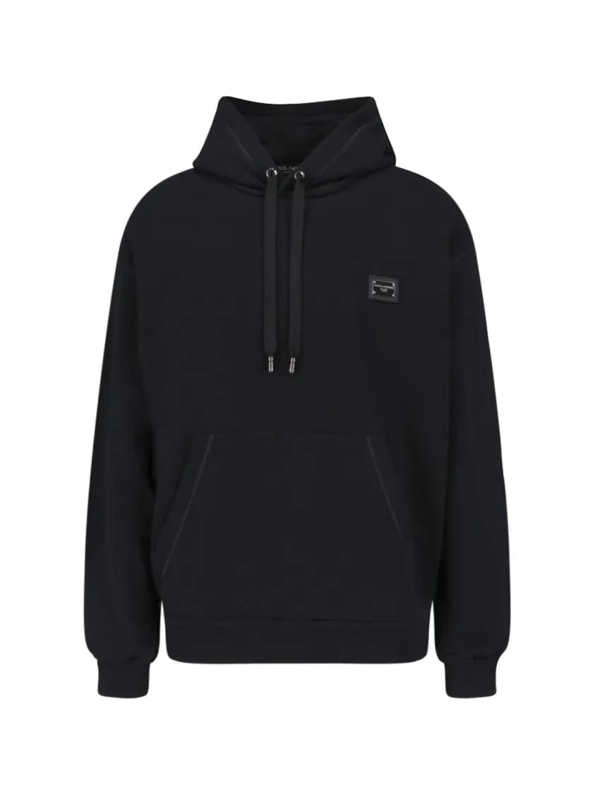 Thumbnail - Dolce&Gabbana - Logo Hoodie – Black - Größe 50 - schwarz