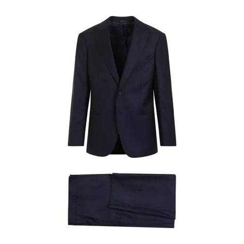 Giorgio Armani Night Sky Blue Virgin Wool Suit Blue 