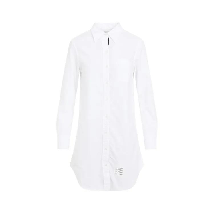 Thom Browne - Thigh Length Point Collar Shirtdress - Größe 38 - weiß