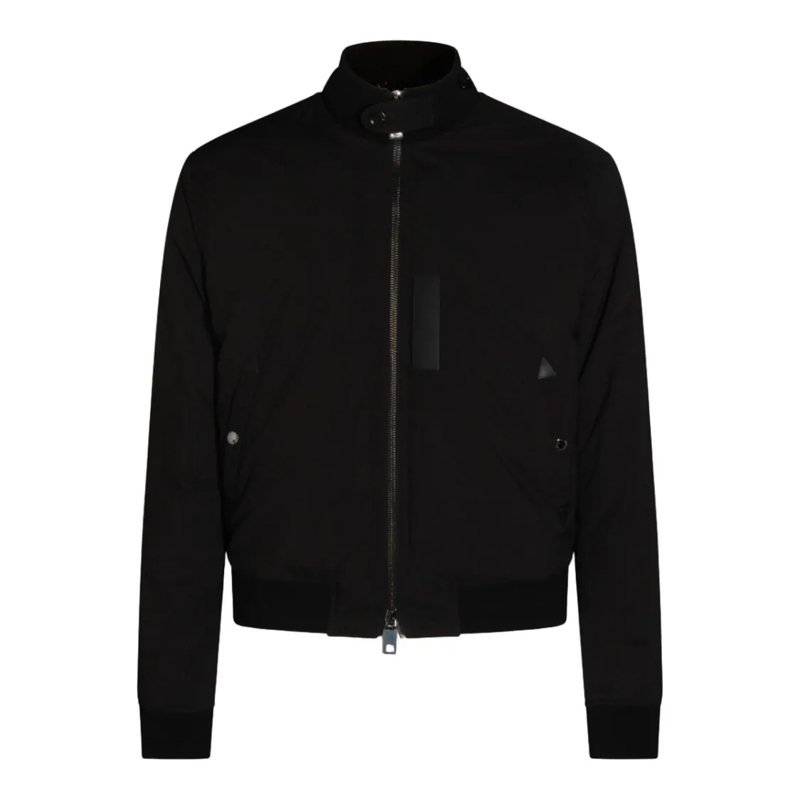 Dolce&Gabbana Bomberjacke Tailored Black Jacket With High Collar Black
