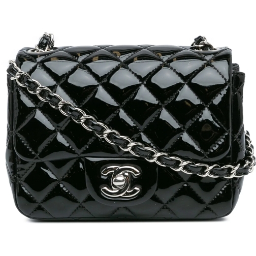 Chanel Sac à bandoulière 2014 Mini Square Classic Patent Single Flap schwarz (Image 2)