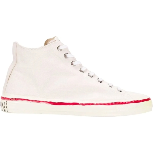 Marni Low-Top Sneaker Graffiti Logo High-top Sneakers weiß