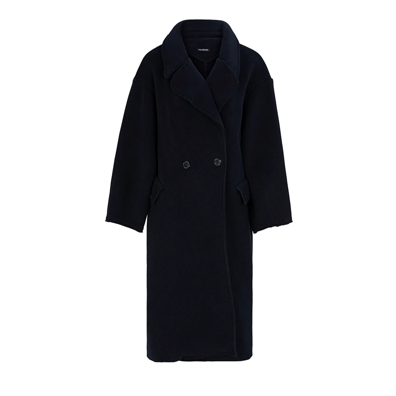 True Religion Wintermantel Oversized-Mantel STELLA blau