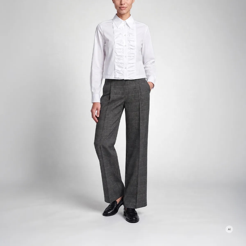 Marc Aurel Bluse Boxy Hemd mit Falteneinsatz weiss(Image 2)