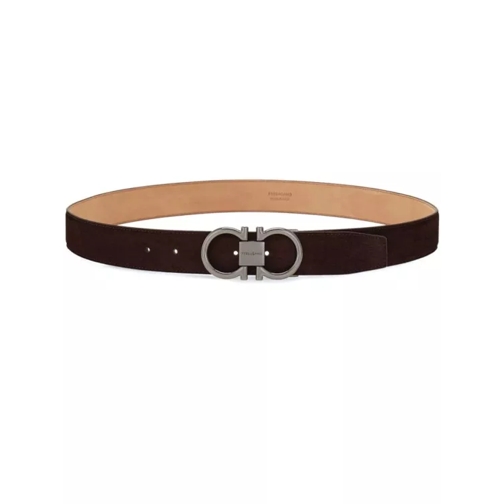 Salvatore Ferragamo Ceinture Gancini-Buckle Brown Belt Brown