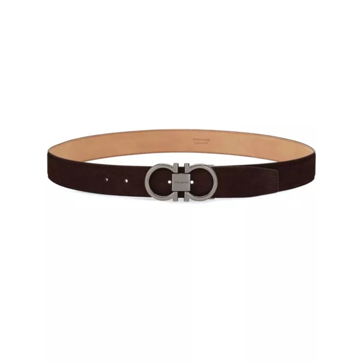 Salvatore Ferragamo Gancini Buckle Brown Belt Brown Gurtel