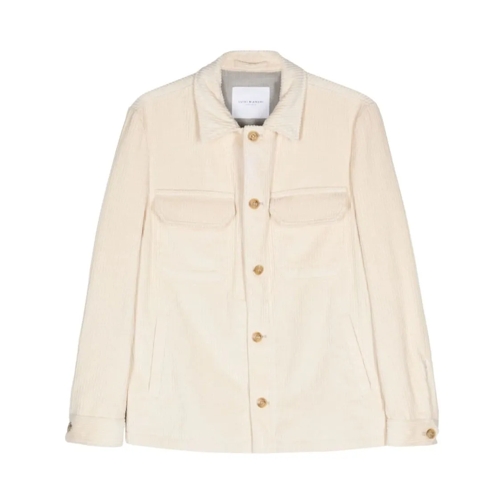 Luigi Bianchi Overgangsjas Cream White Corduroy Jacket Neutrals