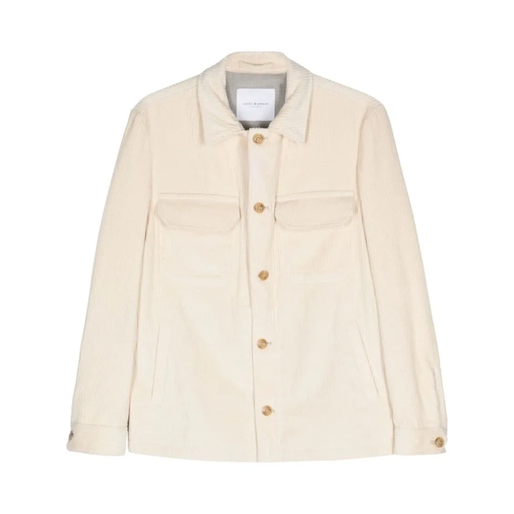 Luigi Bianchi Cream White Corduroy Jacket Neutrals Ubergangsjacke