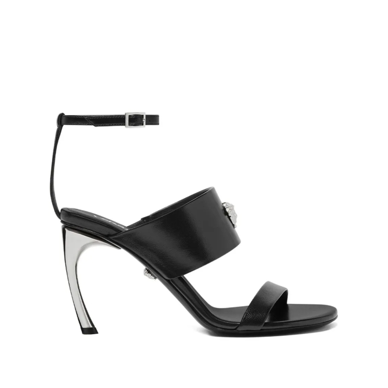 Versace Sandales Black Calf Leather Sandals Black