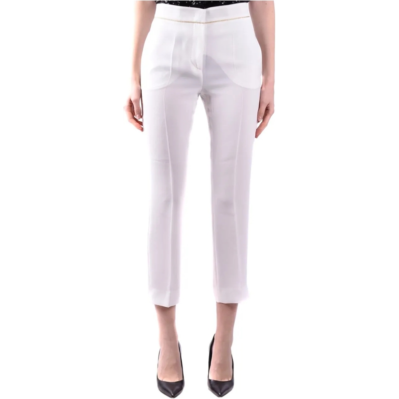 Max Mara Broek Trousers White weiß