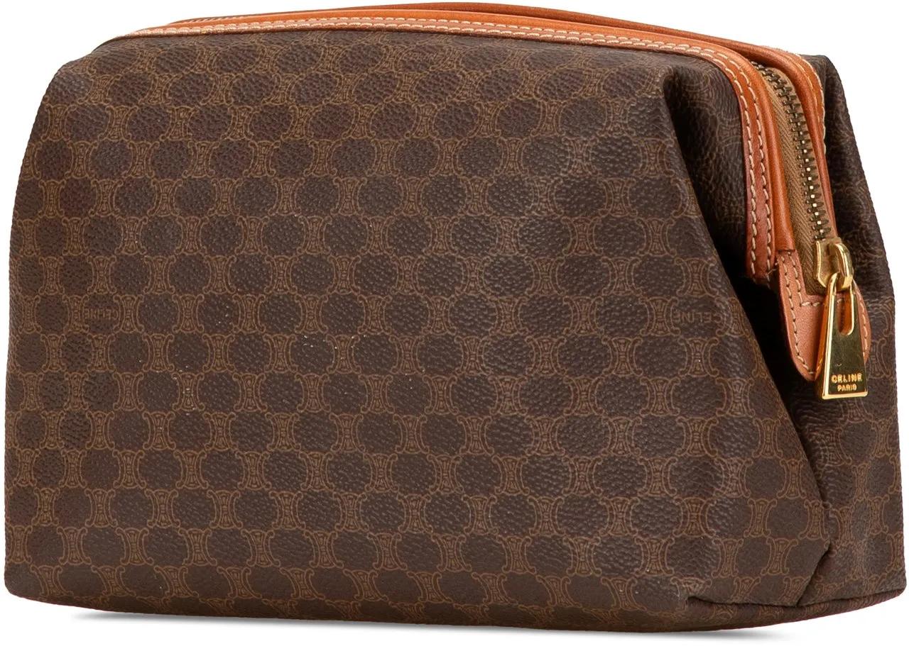 Thumbnail - Celine Kosmetiktaschen - Macadam Coated Canvas Pouch - Gr. unisize - in Braun - für Damen