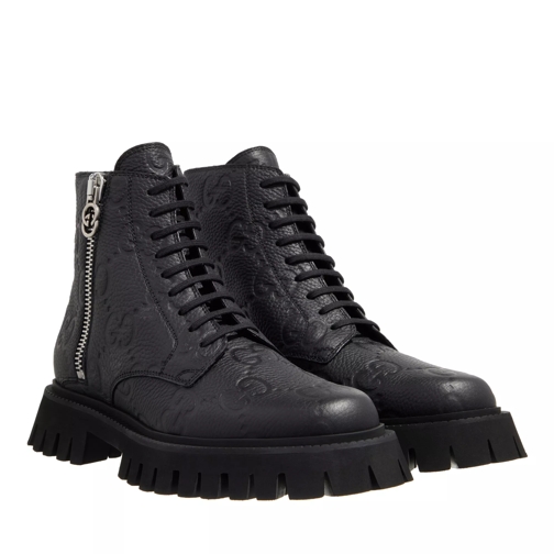 Gucci GG Ankle Boots Leather Black Enkellaars