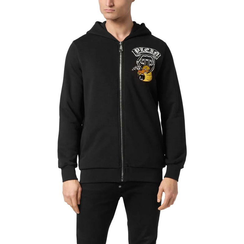 Philipp Plein Top Sweatjacke Mit Kapuze Duck schwarz(Image 3)