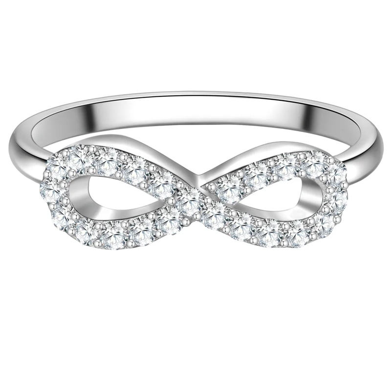 Trilani Ring Sterling Silber Ring Zirkonia Infinity silber