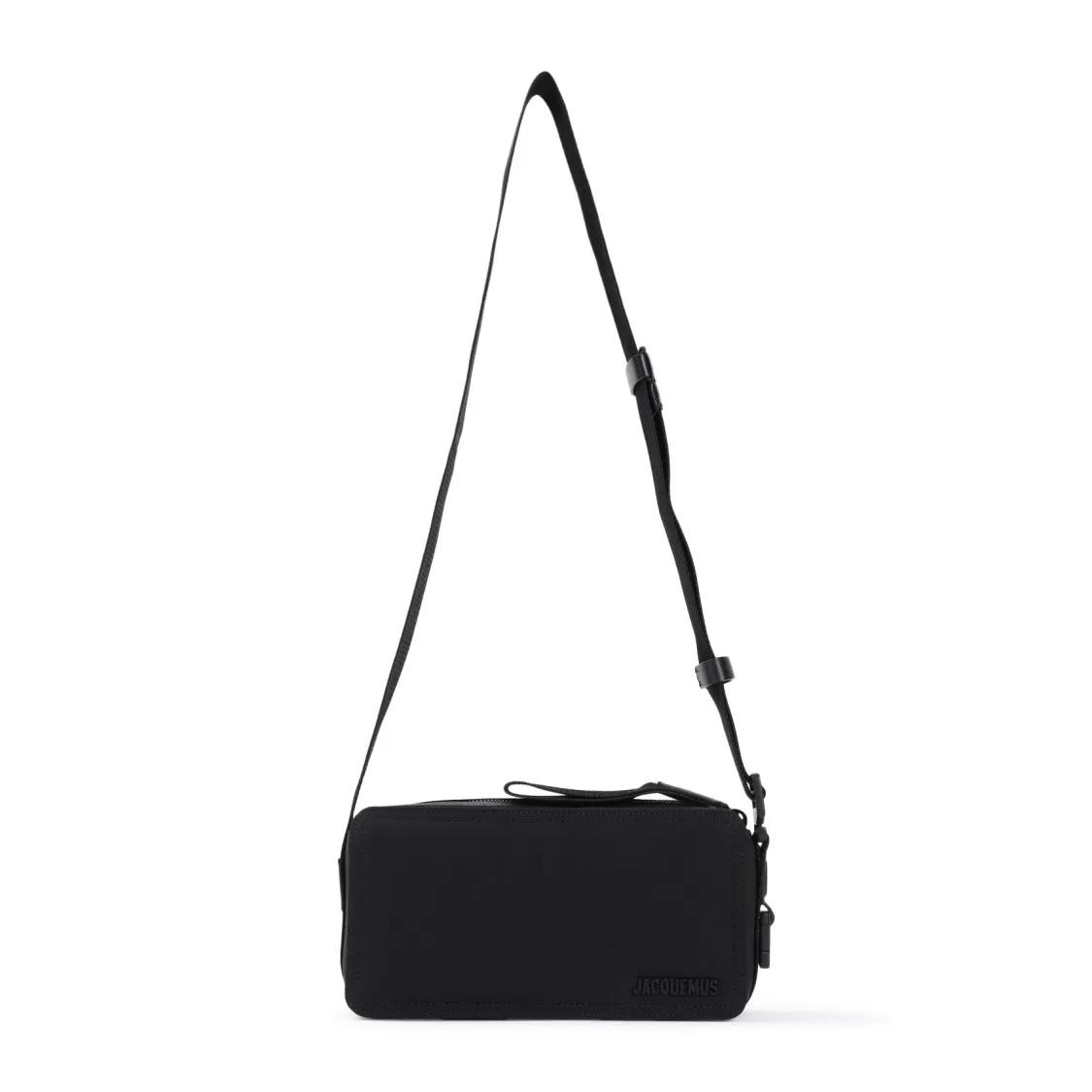 Jacquemus Shopper - Black Cotton Le Cuerda Horizontal Shoulder Bag - Gr. unisize - in Schwarz - für Damen