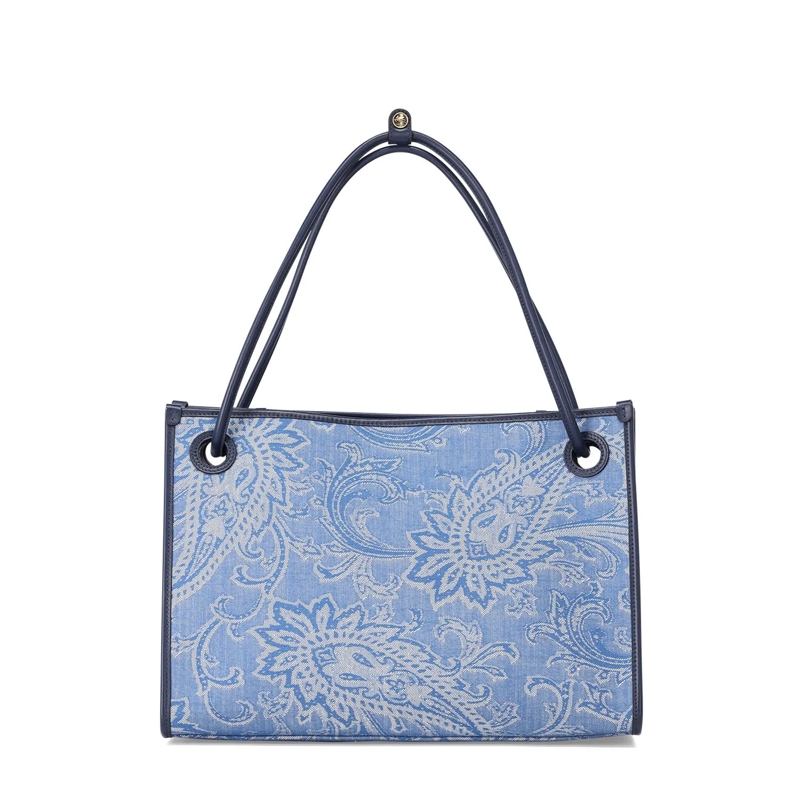 Etro Crossbodytas Shopper Eyes mit Jacquardmuster blau(Image 2)