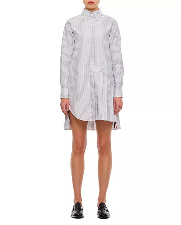 Thom Browne - Oxford Stripe Oversized Shirtdress - Größe 38 - gray