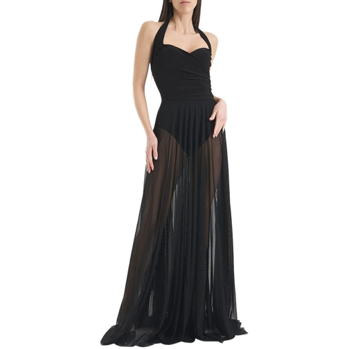 Norma Kamali Robes midi Maxi dress with tulle skirt 'Cayla' schwarz (Image 2)