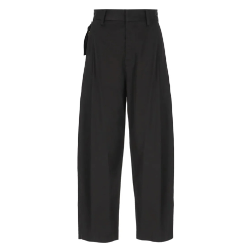 Uma Wang  Black Cotton And Viscose Pants For Black