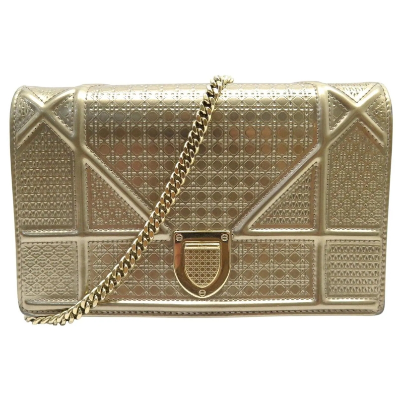 Christian Dior Crossbody Bag HANDTASCHE CHRISTIAN DIOR WOC DIORAMA CANNAGE AUS  gold