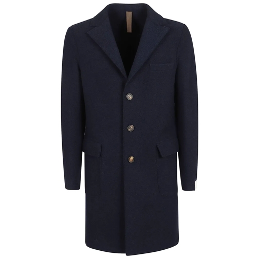 Eleventy Übergangsjacke Single-Breasted Wool Coat Blue