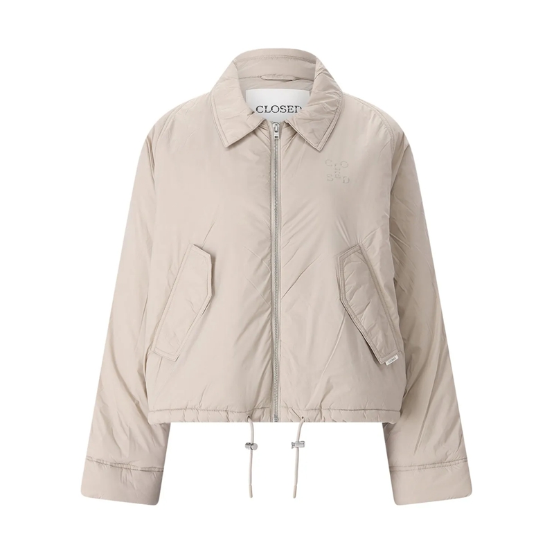 Closed Übergangsjacke Jacke mit Logo beige