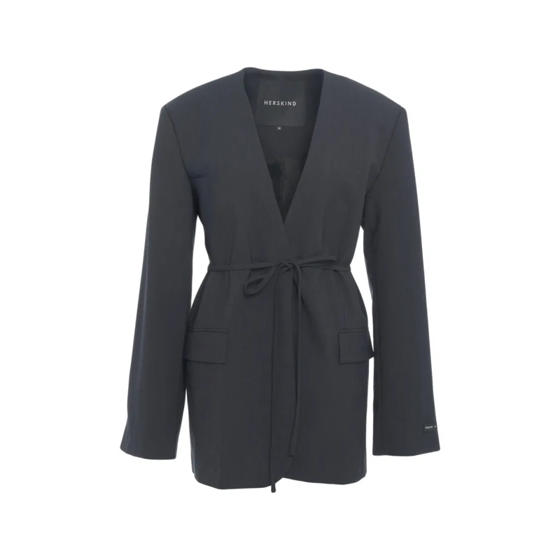 HERSKIND Blazer Indiana' Belted Blazer Black