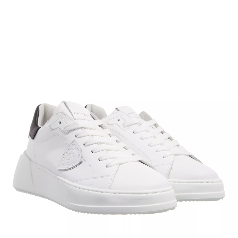 Philippe Model Plateau-Sneaker Tres Temple Low Woman Veau Blanc Noir